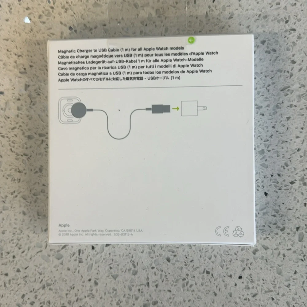 Apple Watch magnetic charging cable USB brand new still in the box never opened.